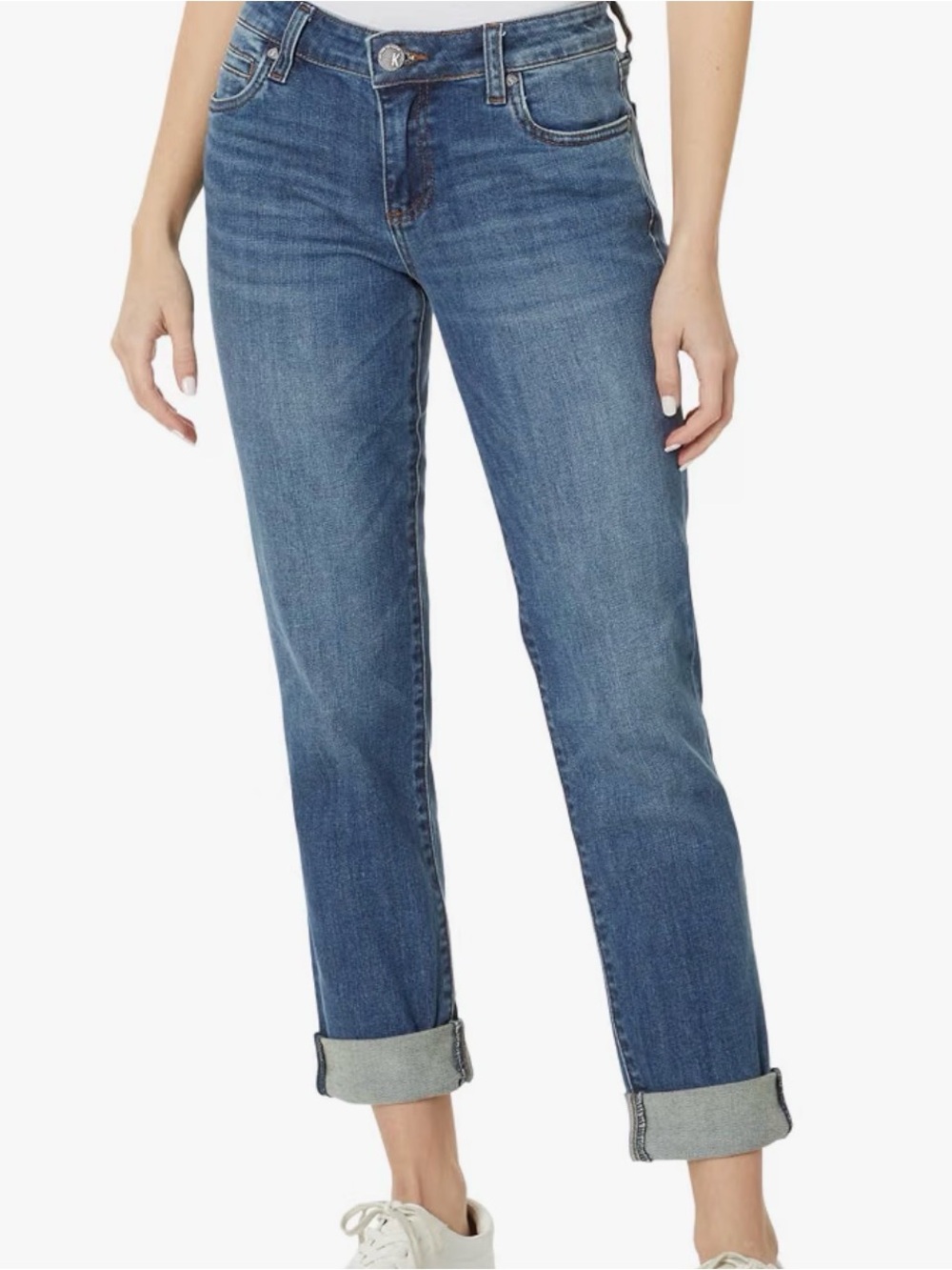Kut from the Kloth Women's Mid Blue Boyfriend Jeans